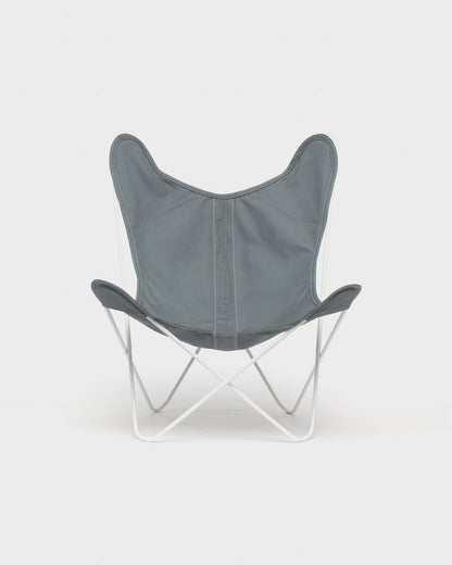 Fauteuil papillon avec une housse en coton 100% de couleur plomb