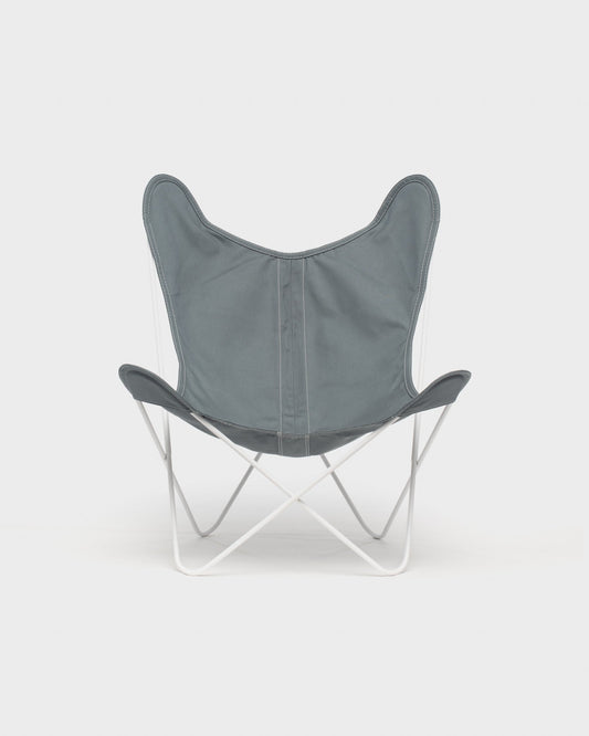Fauteuil papillon avec une housse en coton 100% de couleur plomb