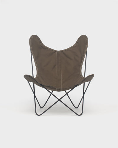 Fauteuil AA Butterfly© - Coton Kaki brun - Structure noire