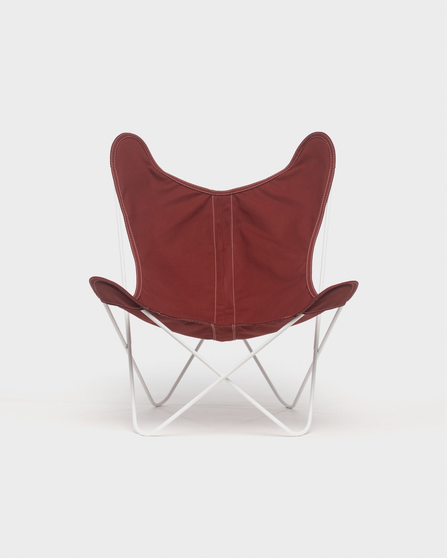 Fauteuil papillon avec une housse en coton 100% de couleur terracotta