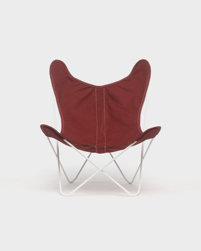 Fauteuil AA Butterfly© - Coton Terracotta - Structure blanche