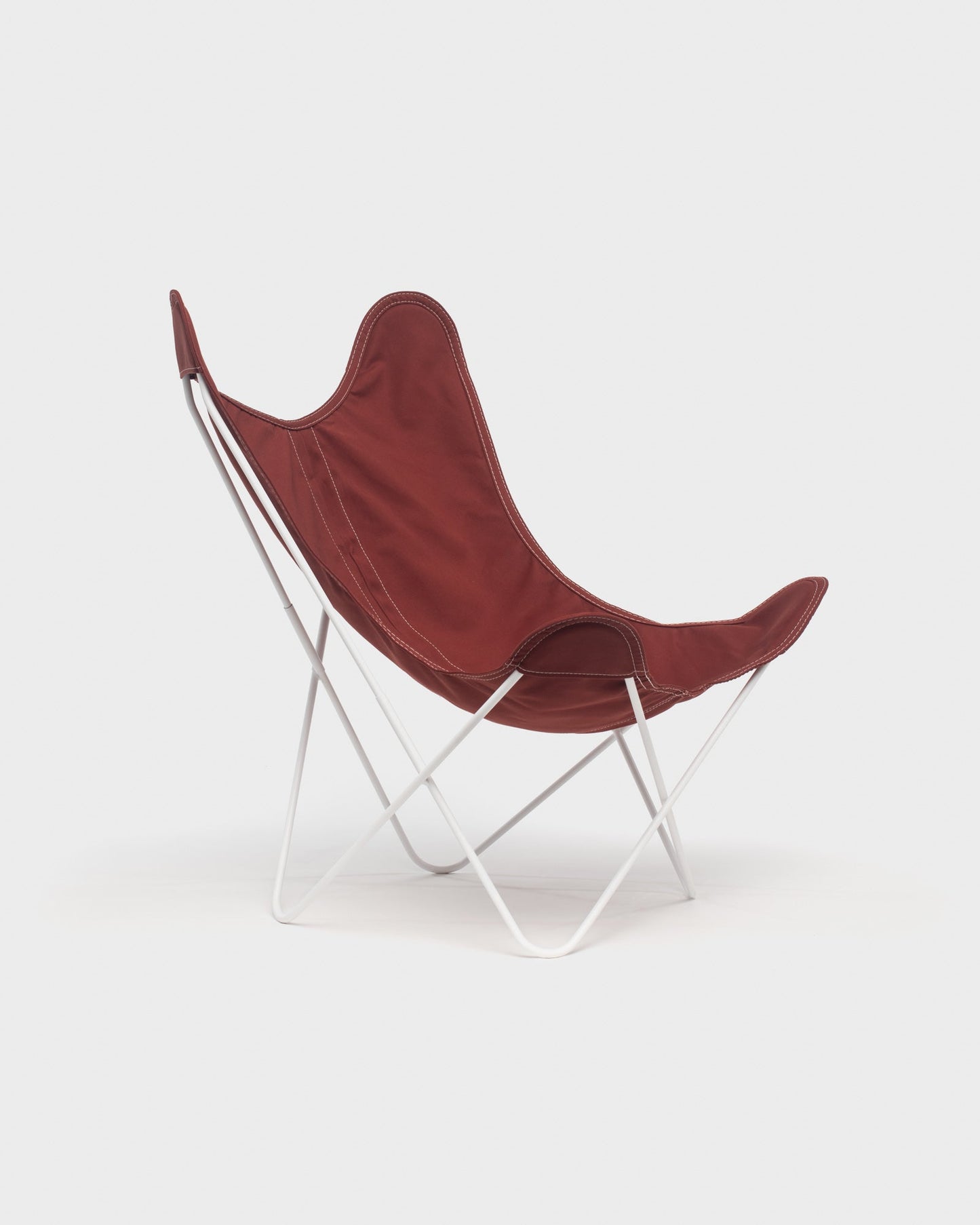 Fauteuil papillon avec une housse en coton 100% de couleur terracotta