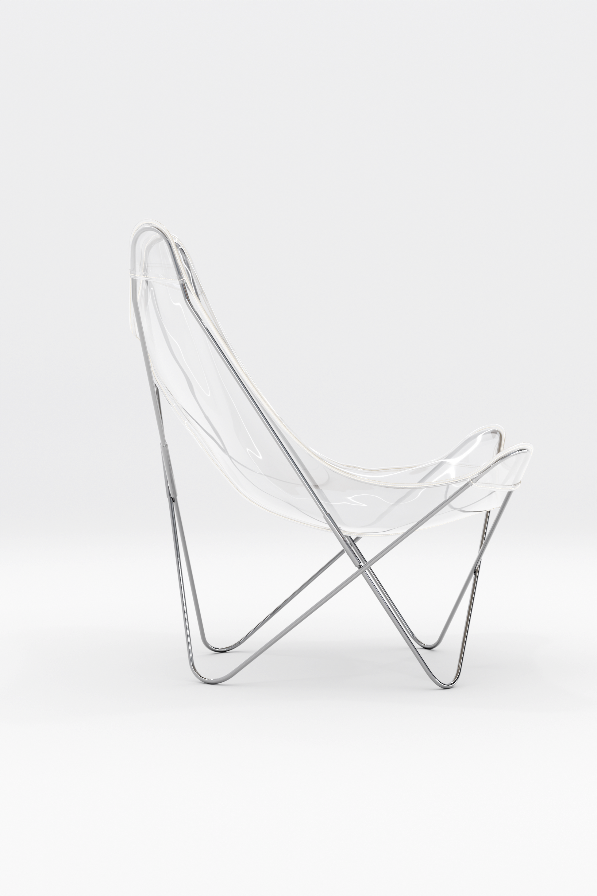 Fauteuil AA transparent, structure inox 316L, fabriqué 100% en France