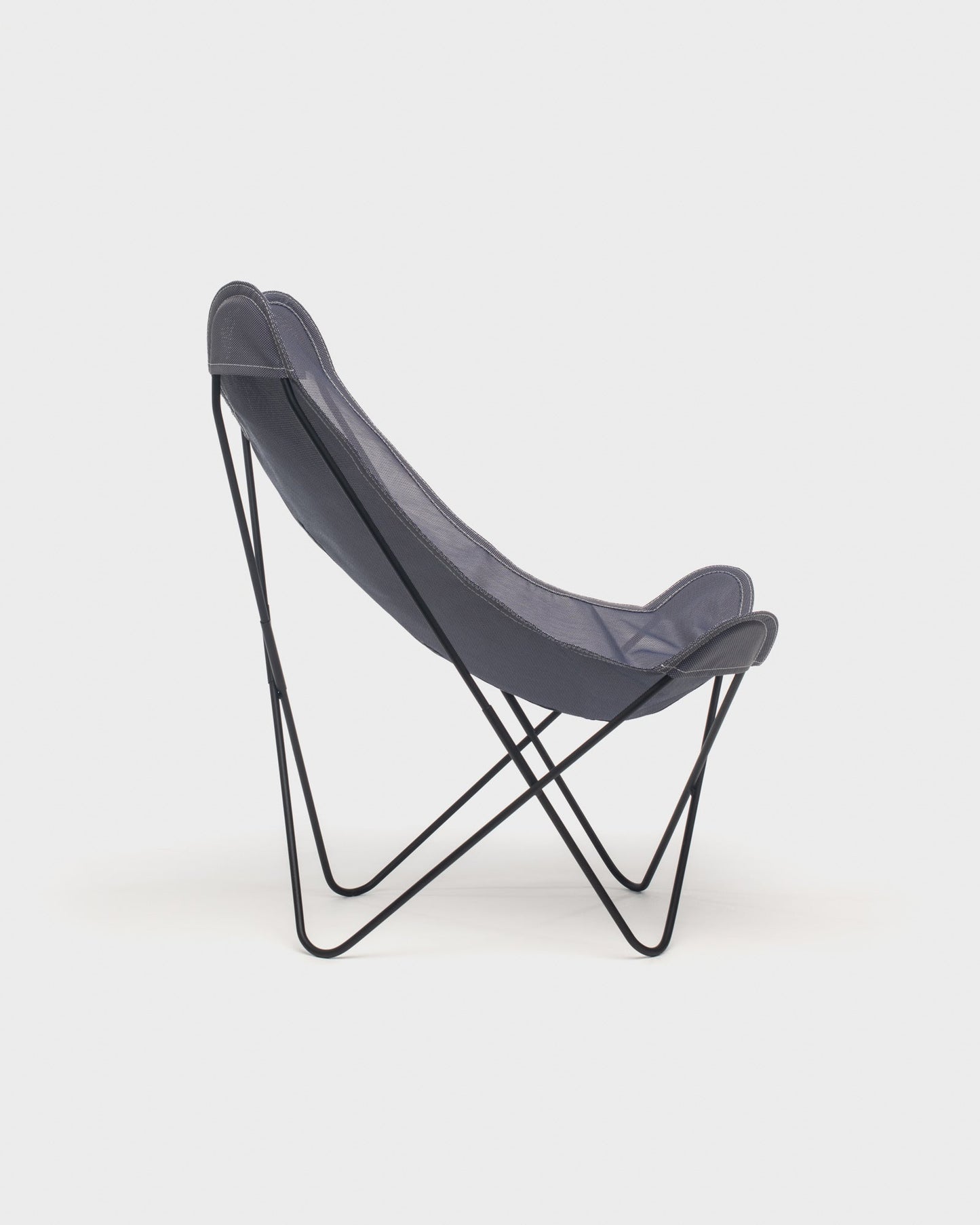 Fauteuil Butterfly batyline Ardoise Structure Noire - Vue de profil