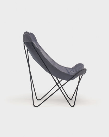 Fauteuil Butterfly batyline Ardoise Structure Noire - Vue de profil
