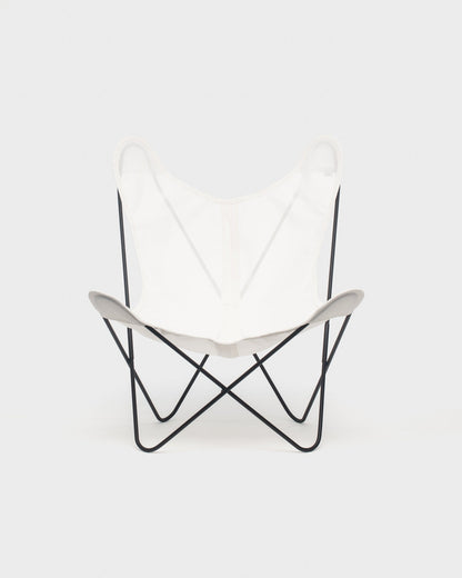 Fauteuil Butterfly Batyline Ivoire Structure Noire - Vue de face