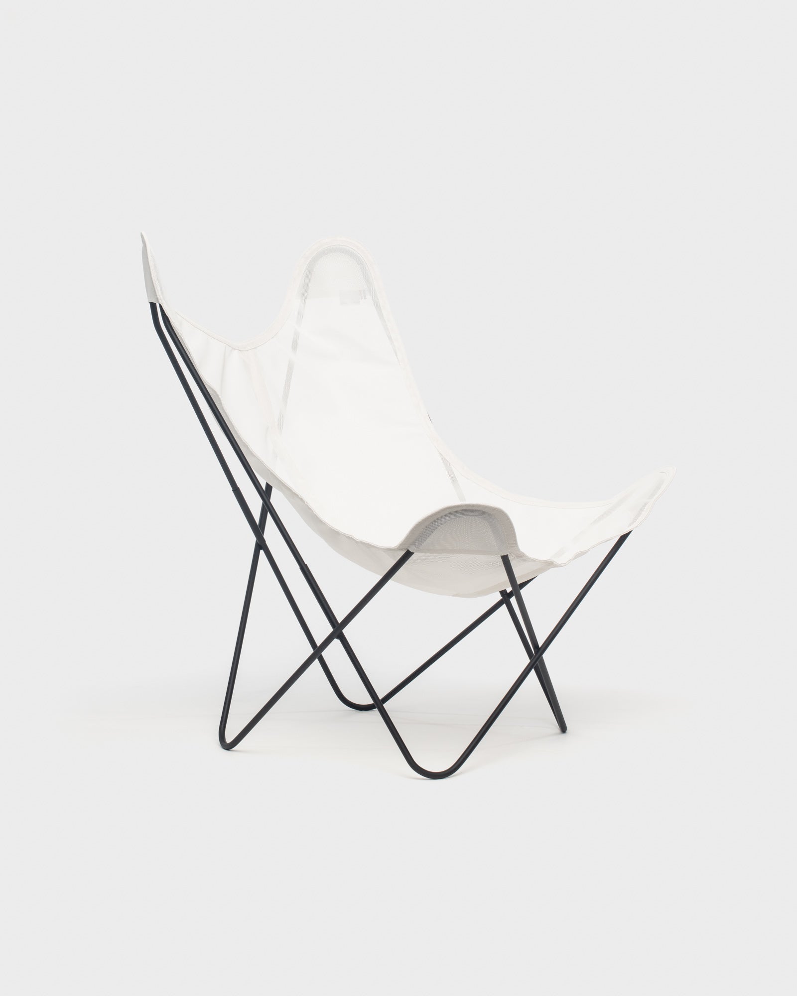 Fauteuil Butterfly batyline Ivoire Structure Noire - Vue 3/4