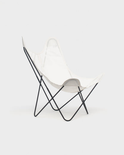 Fauteuil Butterfly batyline Ivoire Structure Noire - Vue 3/4