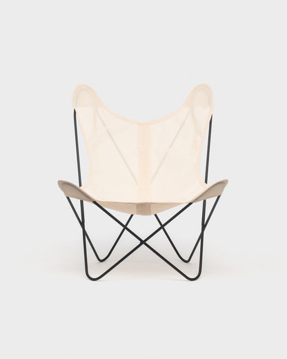Fauteuil Butterfly Batyline Saumon Structure Noire - Vue de face
