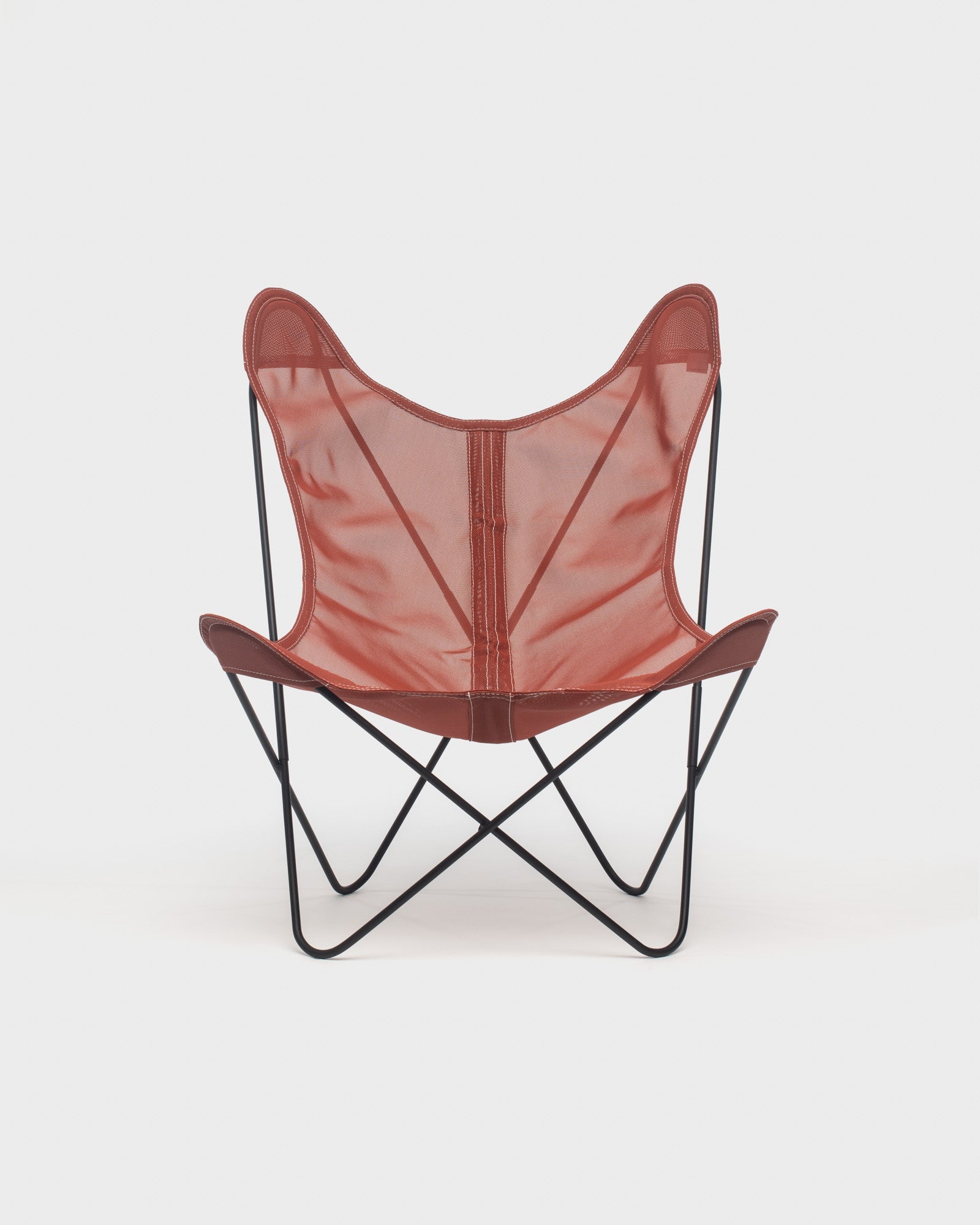 Fauteuil Butterfly Batyline Terracotta Structure Noire - Vue de face
