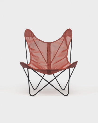 Fauteuil Butterfly Batyline Terracotta Structure Noire - Vue de face