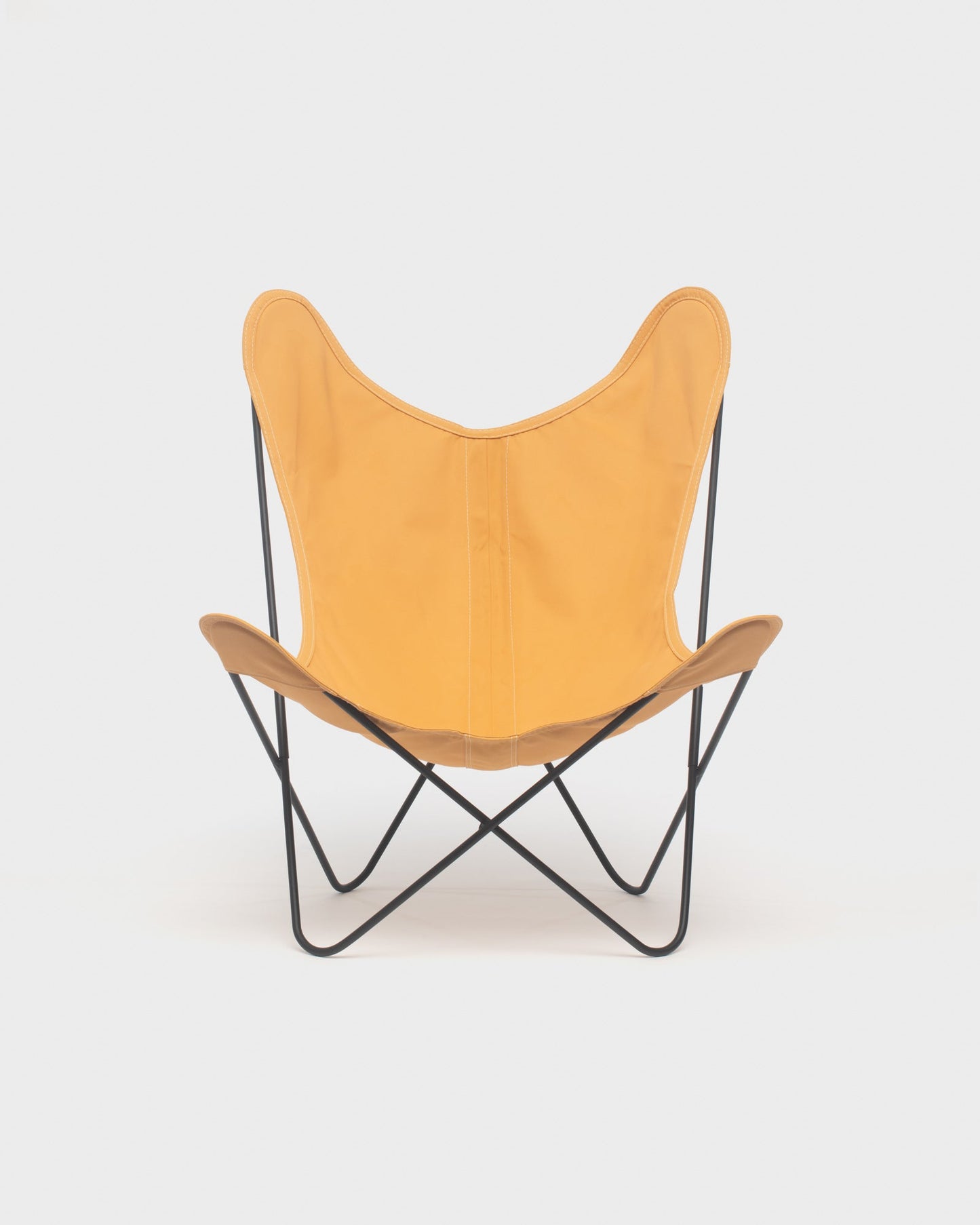 Fauteuil Butterfly Coton Aurore Structure Noire - Vue de face