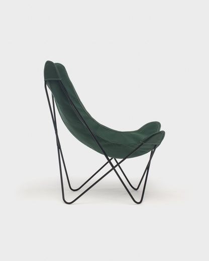 Fauteuil Butterfly coton Foret Structure Noire - Vue de profil