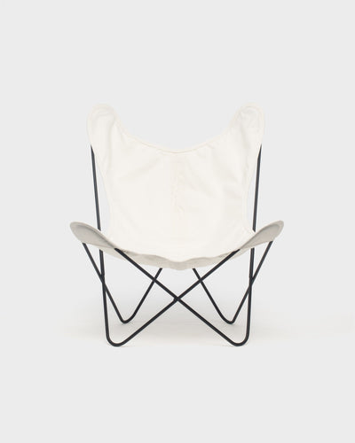 Fauteuil AA Butterfly© - Coton ivoire - Structure noire