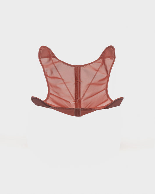 Housse fauteuil papillon en Batyline terracotta, fabrication française