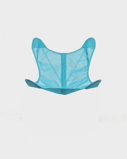 Housse fauteuil papillon en Batyline turquoise, fabrication française