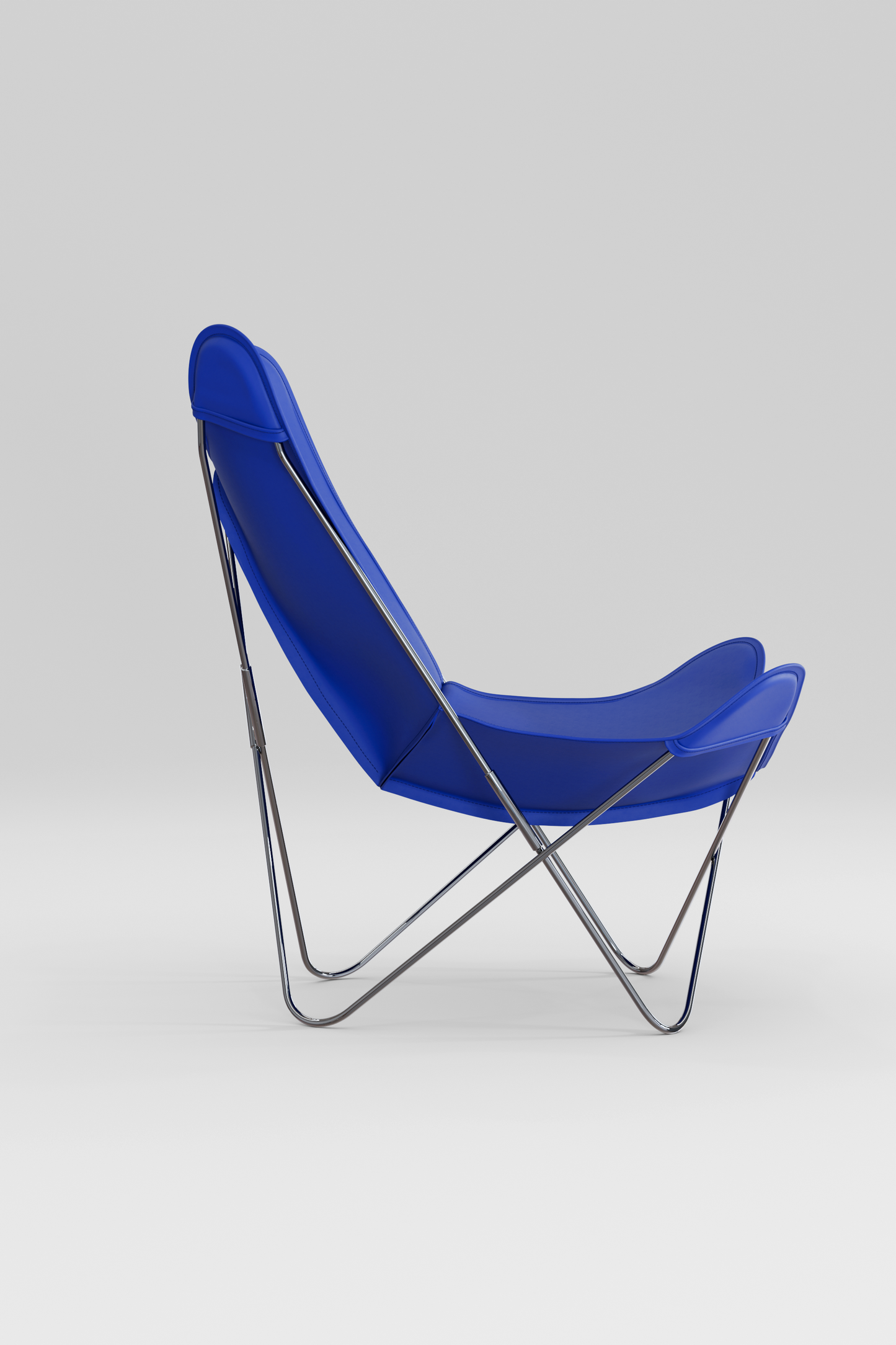 Fauteuil AA Butterfly© - Cuir bleu