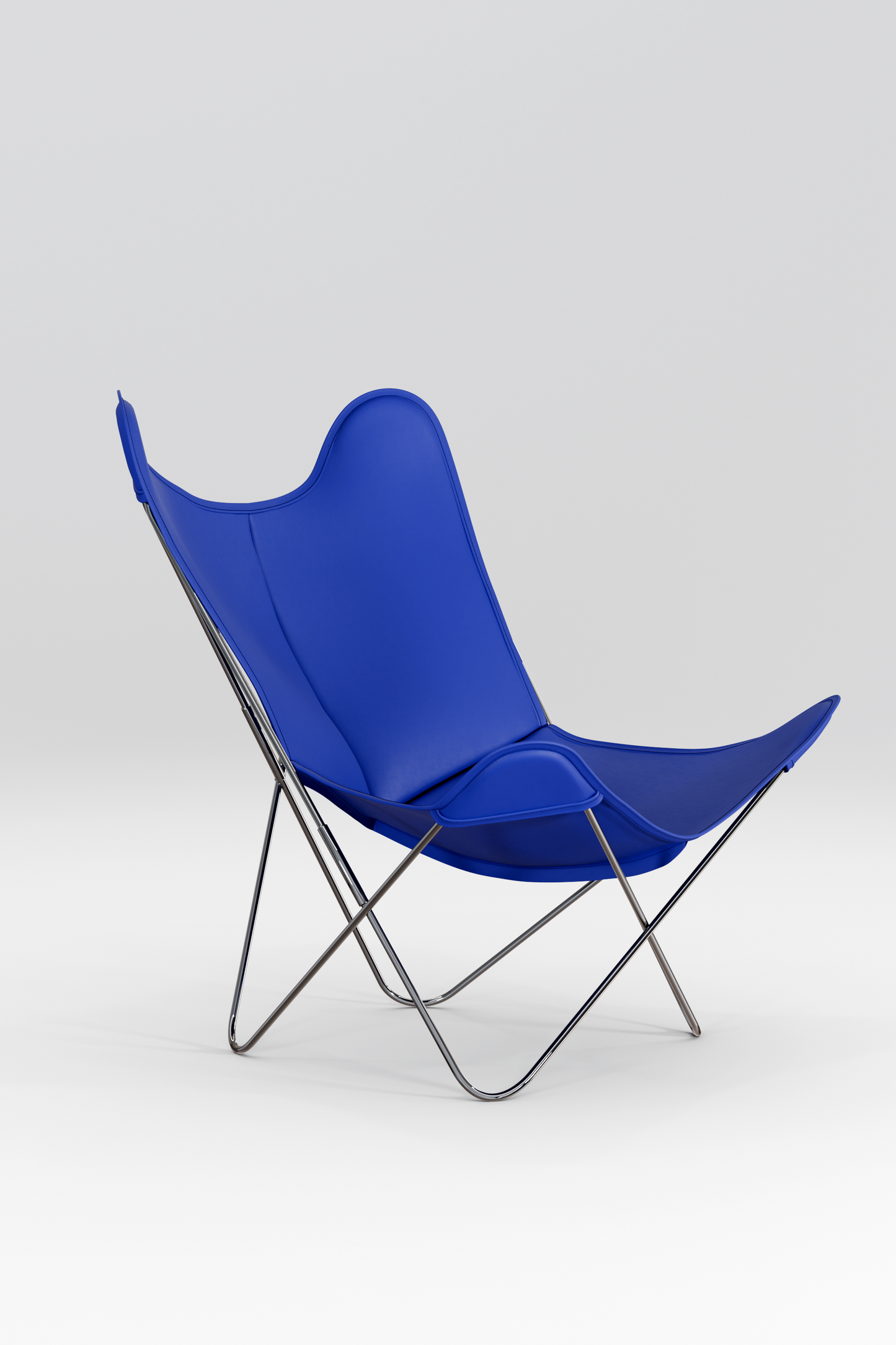 Fauteuil AA Butterfly© - Cuir bleu